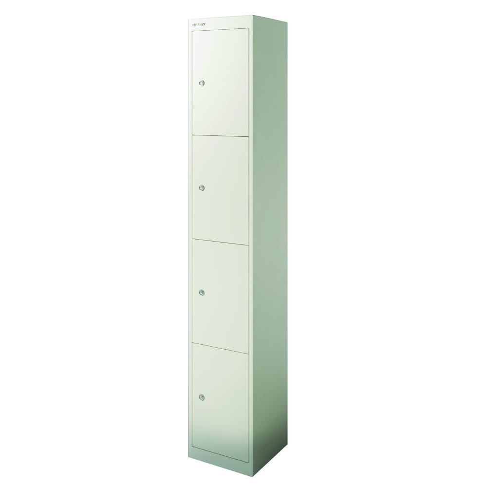 Taquilla Bisley 4 Puertas 300 x 1800 x 300 mm Gris