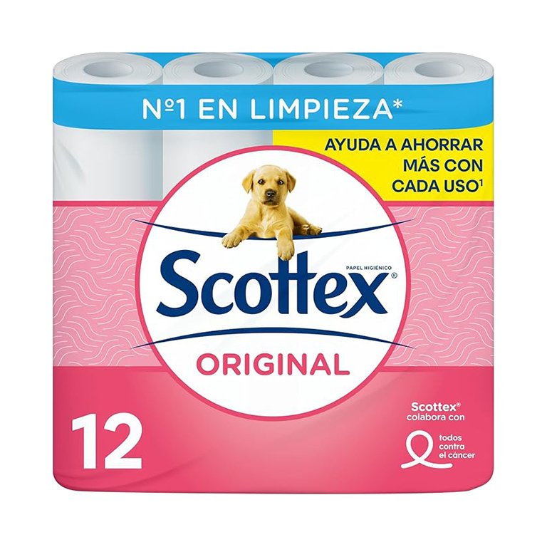 Papel Higiénico Doméstico Scottex Original 12 Rollos