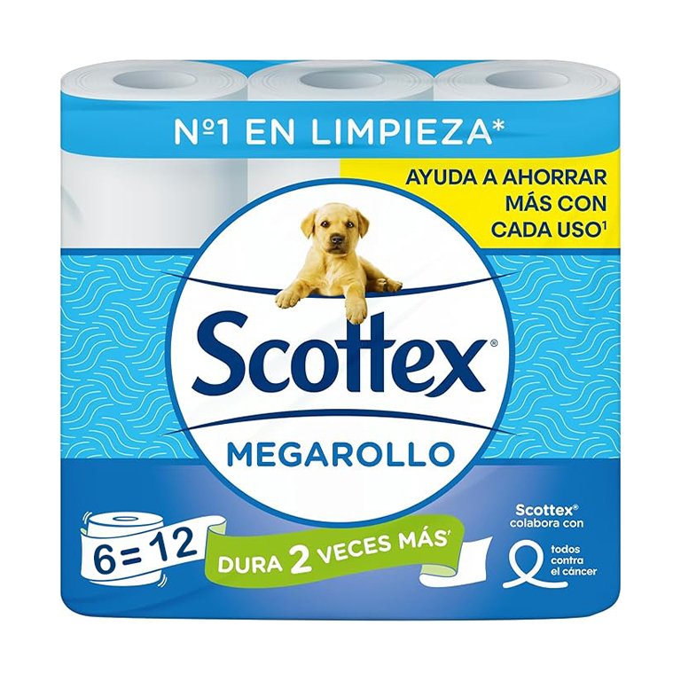 Papel Higiénico Doméstico Scottex Megarrollo 6 Rollos