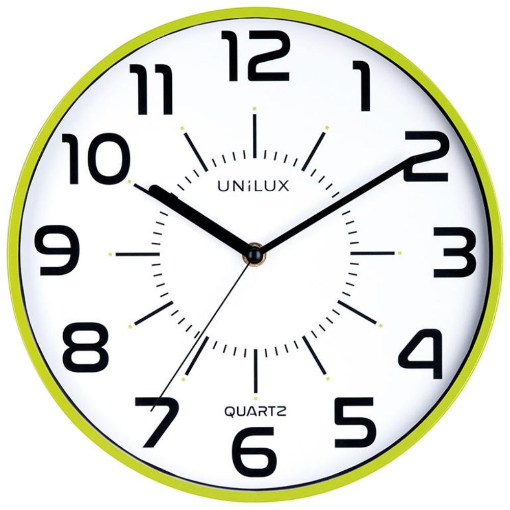 Reloj Pared Unilux Pop Verde Anís Metalizado 11 Pulgadas