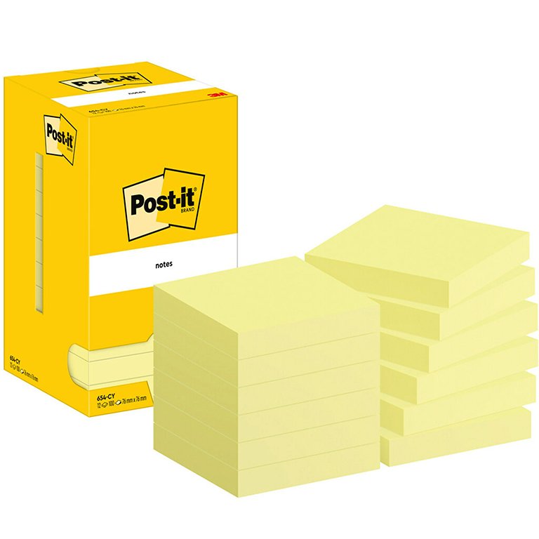 Bloc Notas Adhesivas Post-It 76 x 76 mm Amarillas 100 Hojas