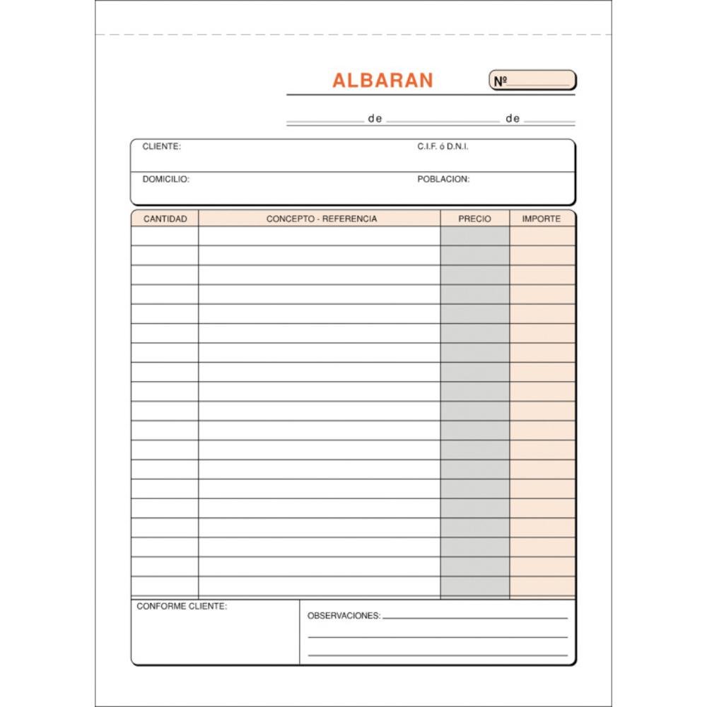 Talonario Albaranes Plus Office Natural 145 x 207 mm Duplicado 50 Juegos