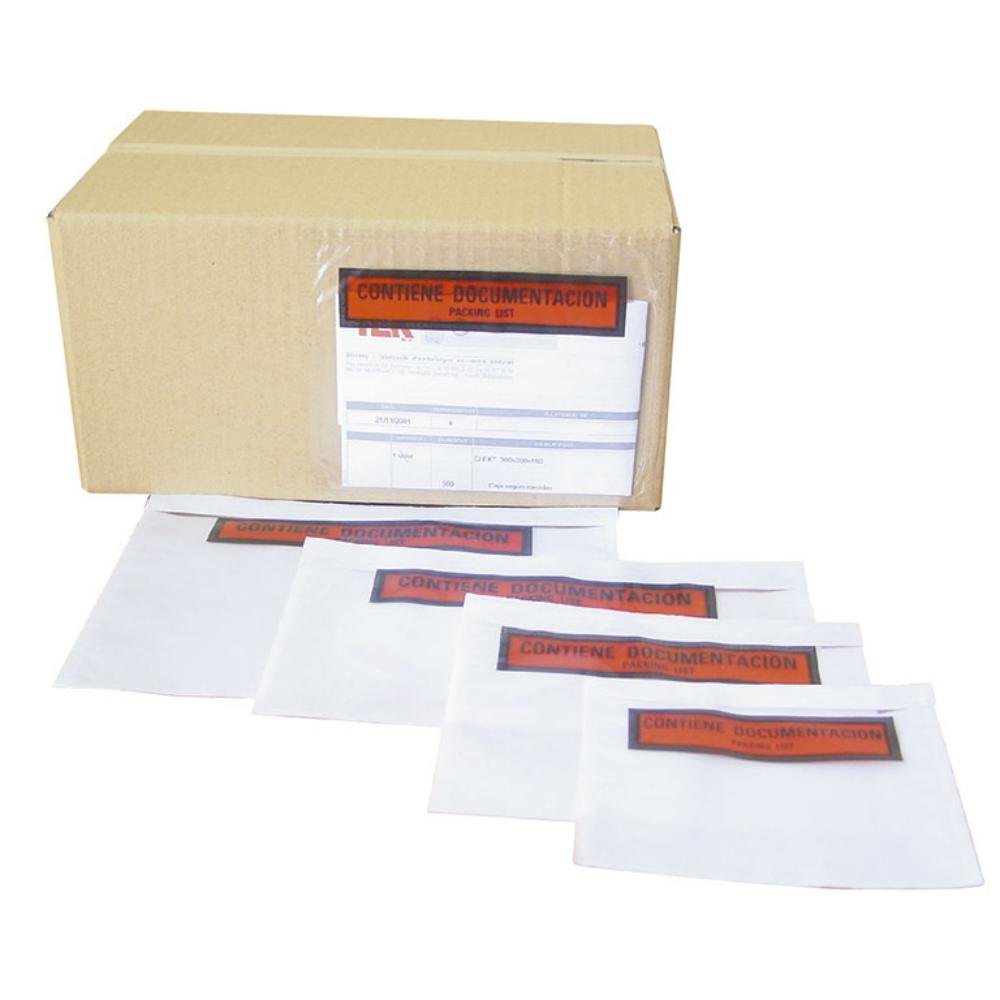 Sobres Portadocumentos Plus Office 130 x 120 mm Transparentes 1000 ud.