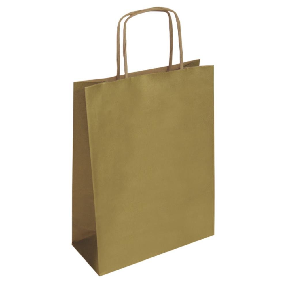 Bolsa Papel Kraft Oro Mediana