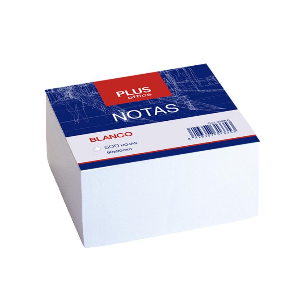 Taco de Notas Plus Office 90 x 90 mm Blancas 500 Hojas