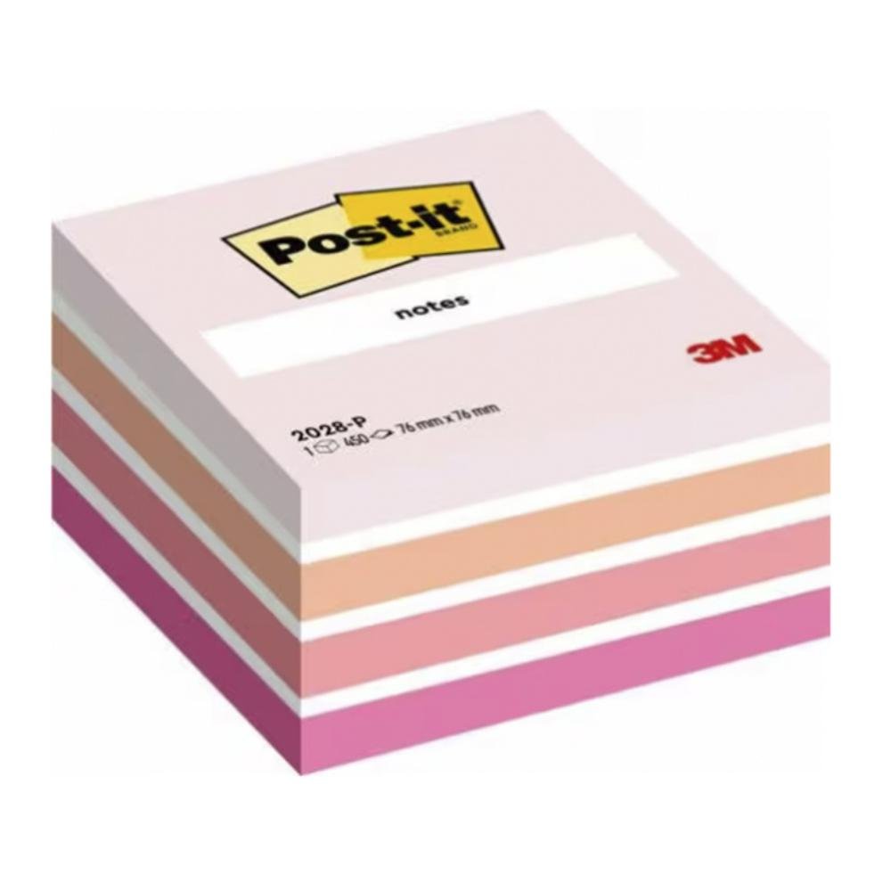 Bloc Notas Adhesivas Post-It 76 x 76 mm Rosa Pastel 450 Hojas