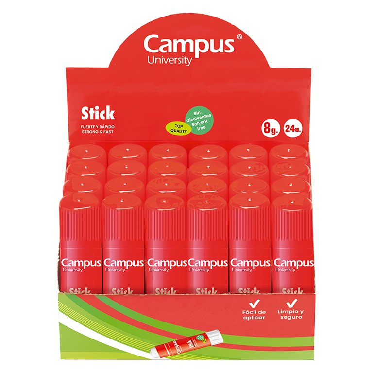 Pegamento en Barra Campus University Stick 8g 24 ud.