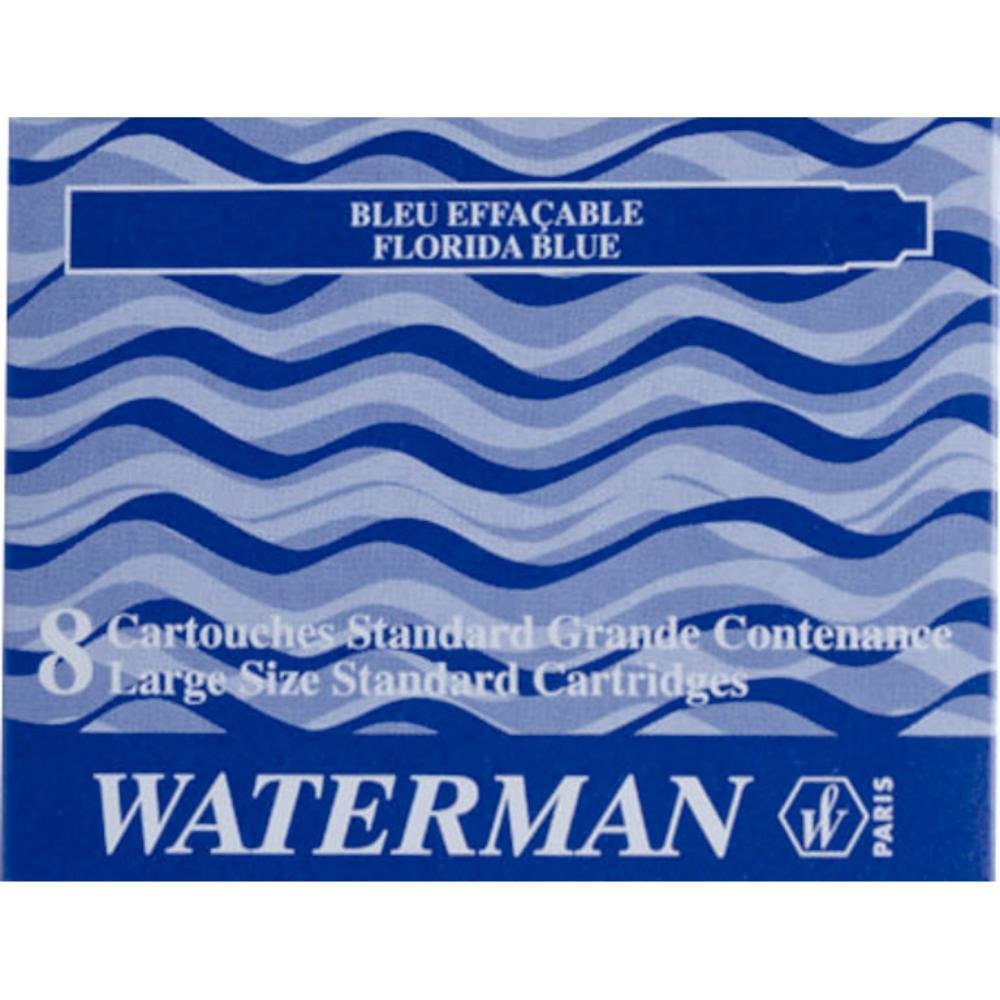 Cartucho Tinta Pluma Waterman Azul Flor 8 ud.