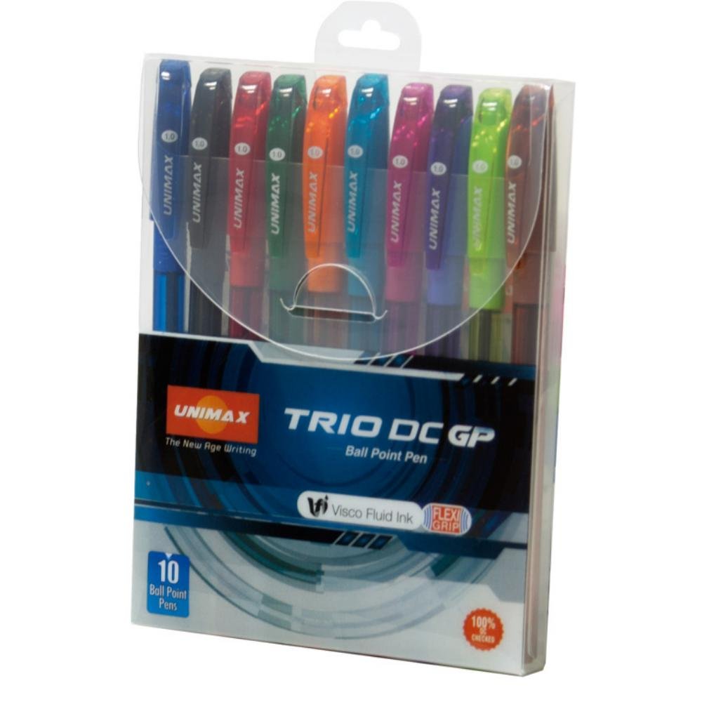 Bolígrafo Tinta Fluida Viscosa Campus Trio Colores Surtidos Blíster 10 ud.