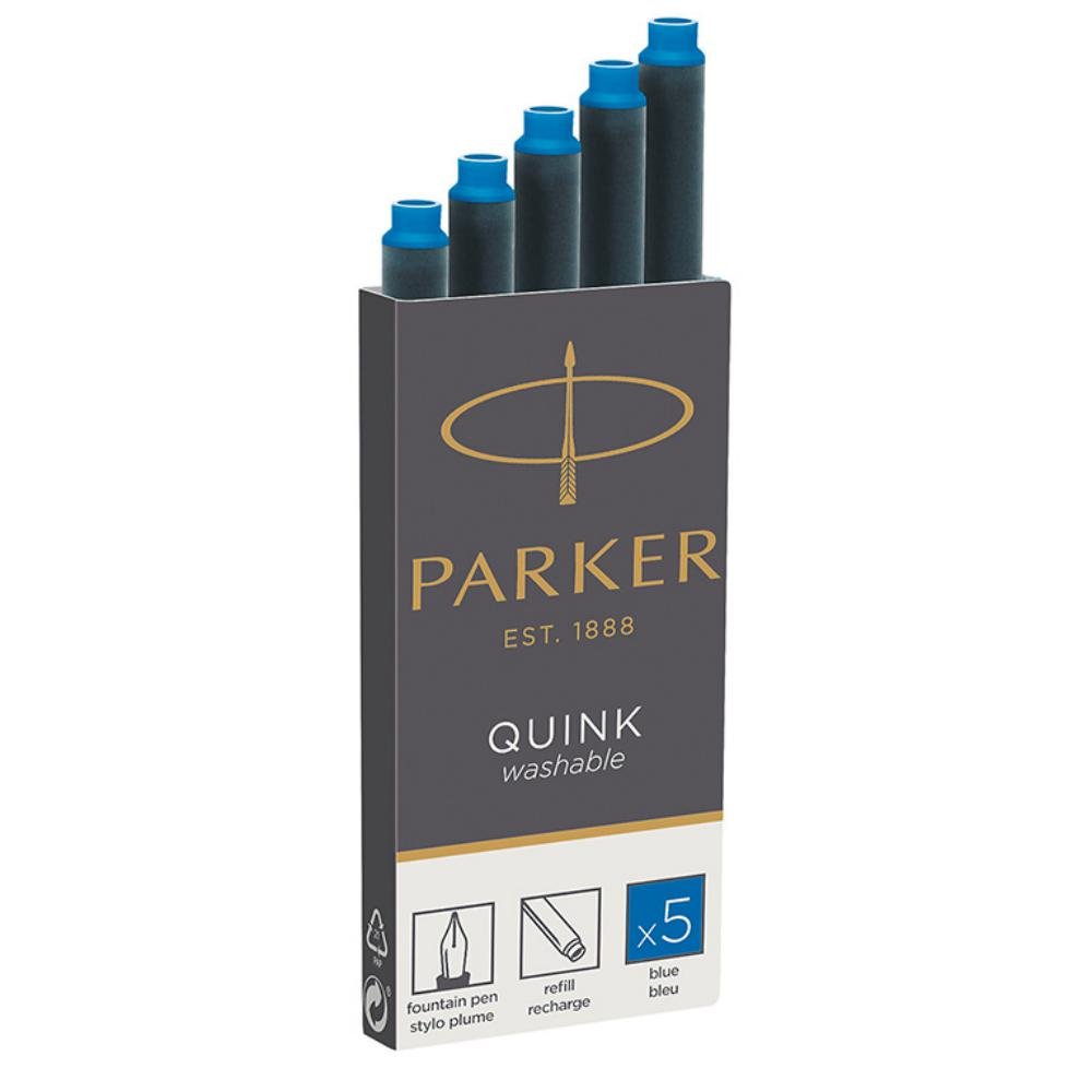 Cartucho Tinta Pluma Parker Azul 5 ud.