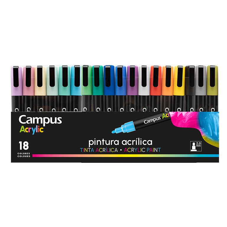 Rotuladores Acrílicos Campus Acrylic 18 Colores