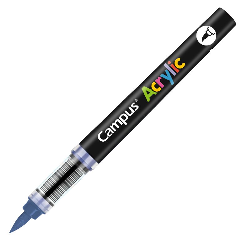 Rotuladores Acrílicos Campus Acrylic Punta Pincel Caja 8 ud. Azul Marino