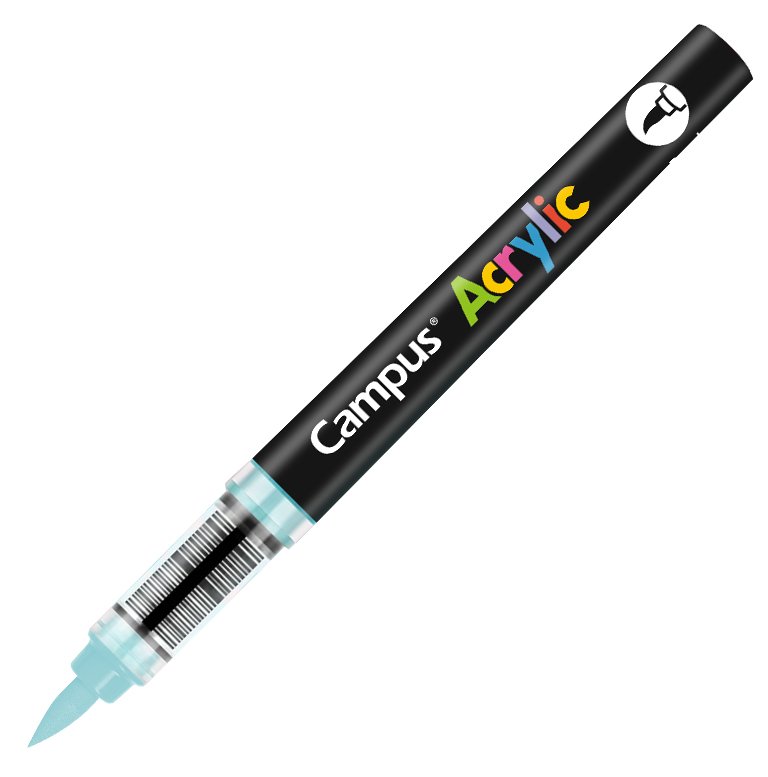 Rotuladores Acrílicos Campus Acrylic Punta Pincel Caja 8 ud. Azul Pastel