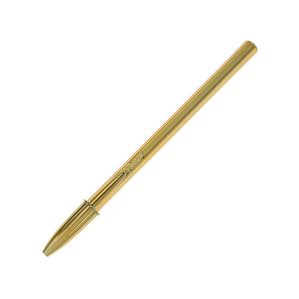 Bolígrafo Tinta Aceite Bic Cristal Oro Tinta Azul