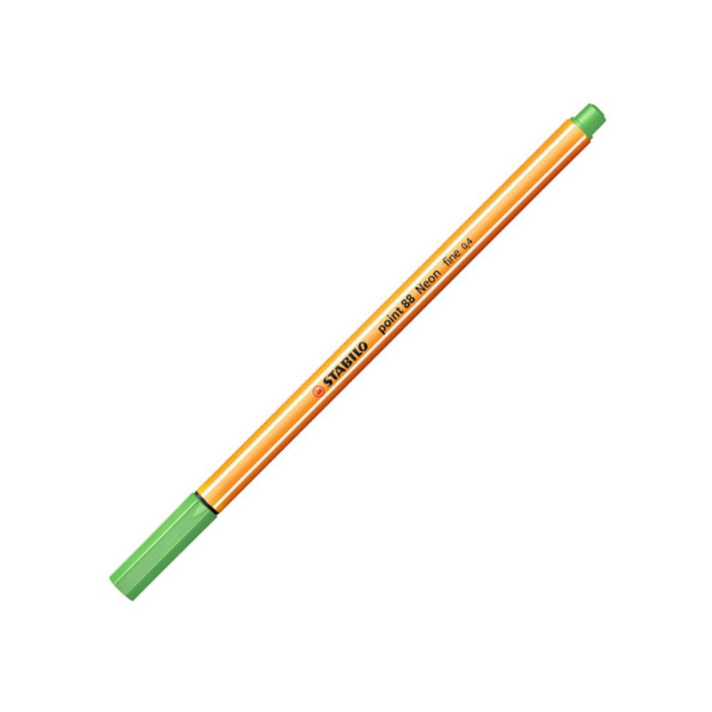 Rotulador Punta Fibra Stabilo Point-88 Verde Neón