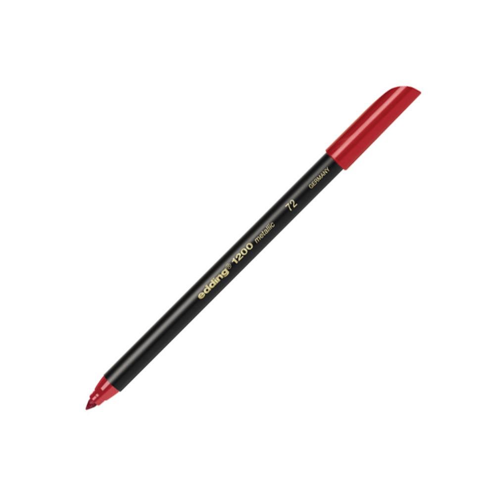 Rotulador Punta Fibra Edding 1200 Rojo Metálico