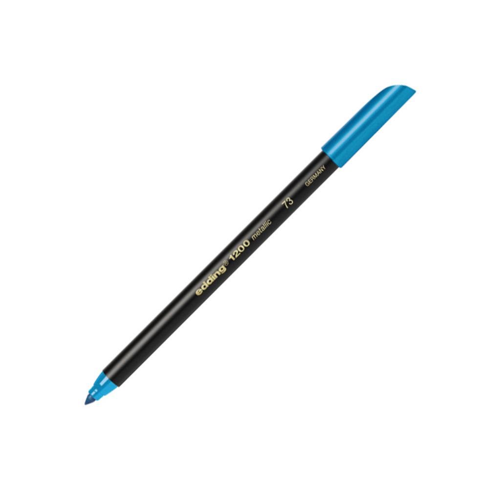 Rotulador Punta Fibra Edding 1200 Azul Metálico