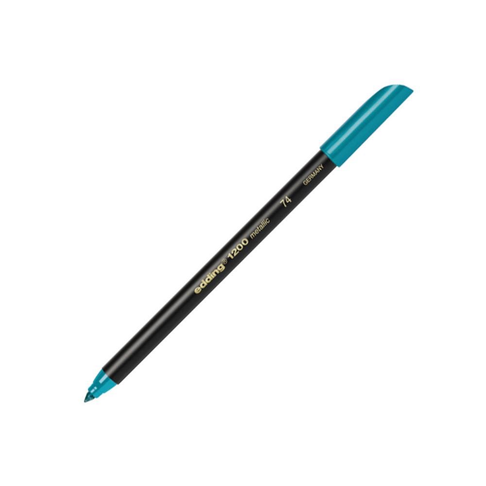 Rotulador Punta Fibra Edding 1200 Verde Metálico