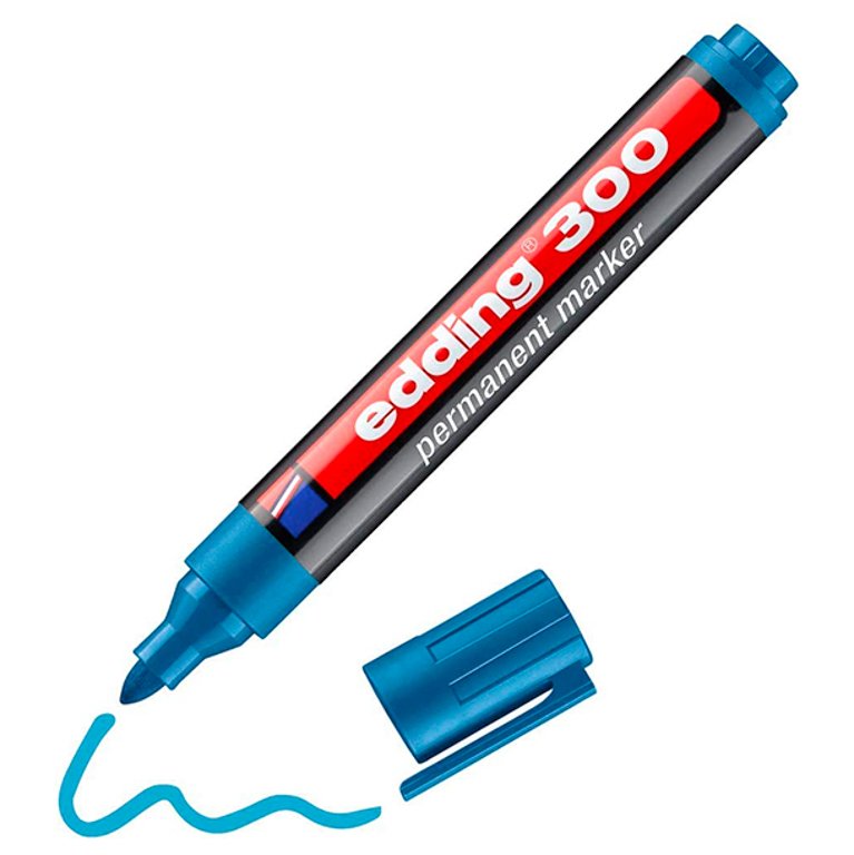 Rotulador Permanente Edding 300 Azul Cielo