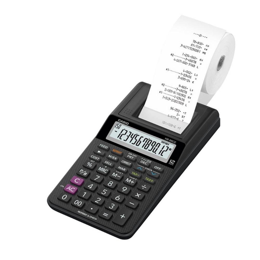 Calculadora Impresora Casio HR-8RC-BK