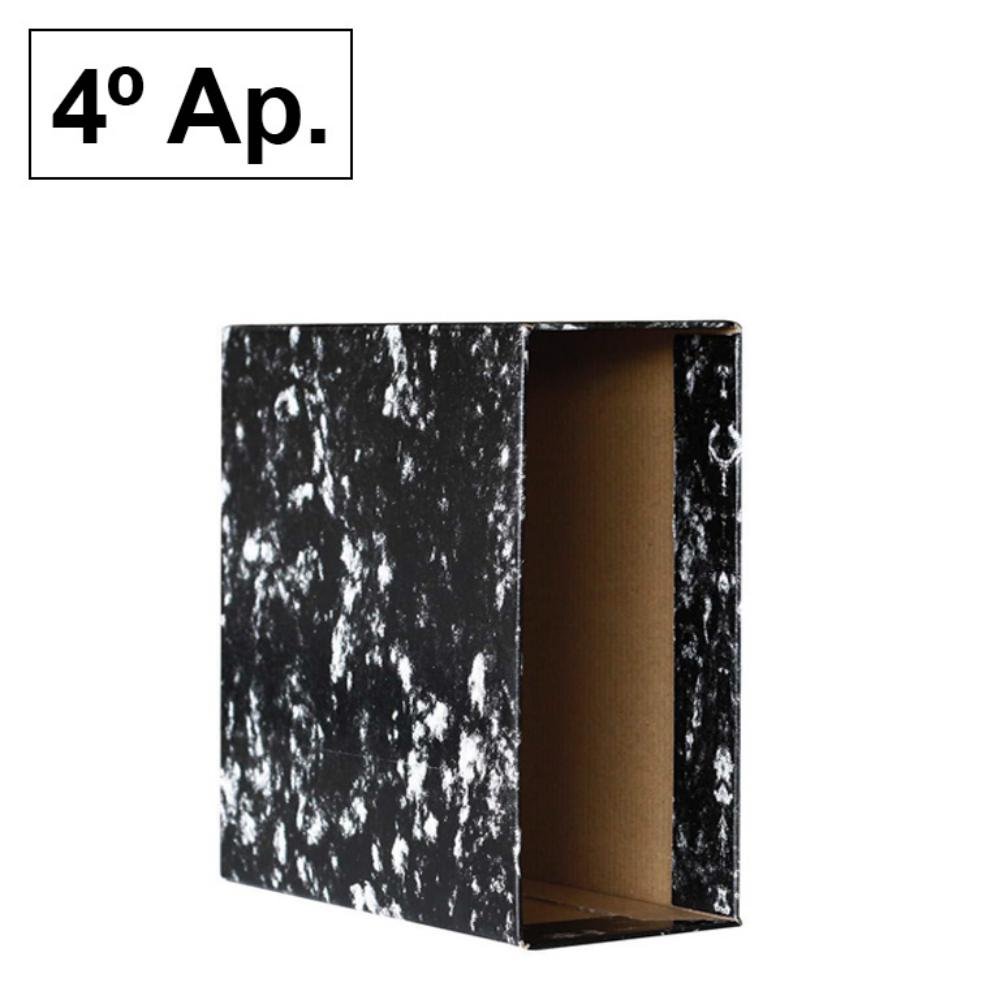 Caja Archivador Az  Plus Office 4º Apaisado Negro Jaspeado