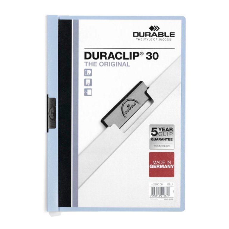 Dossier Durable A4 Duraclip 30 Hojas Azul Claro