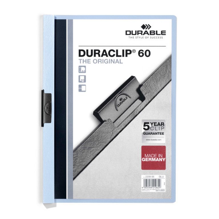 Dossier Durable A4 Duraclip 60 Hojas Azul Claro