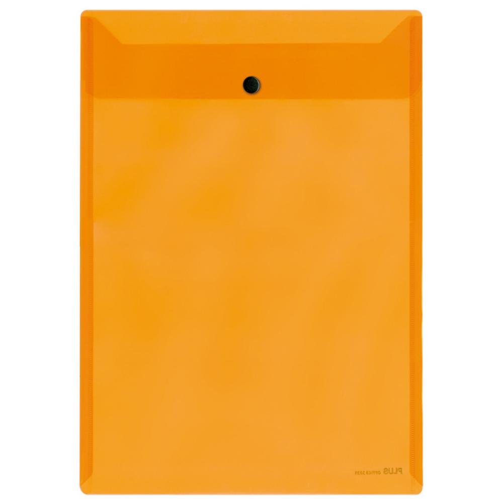 Sobre Natural Plus Office Plástico Broche A4+ Naranja