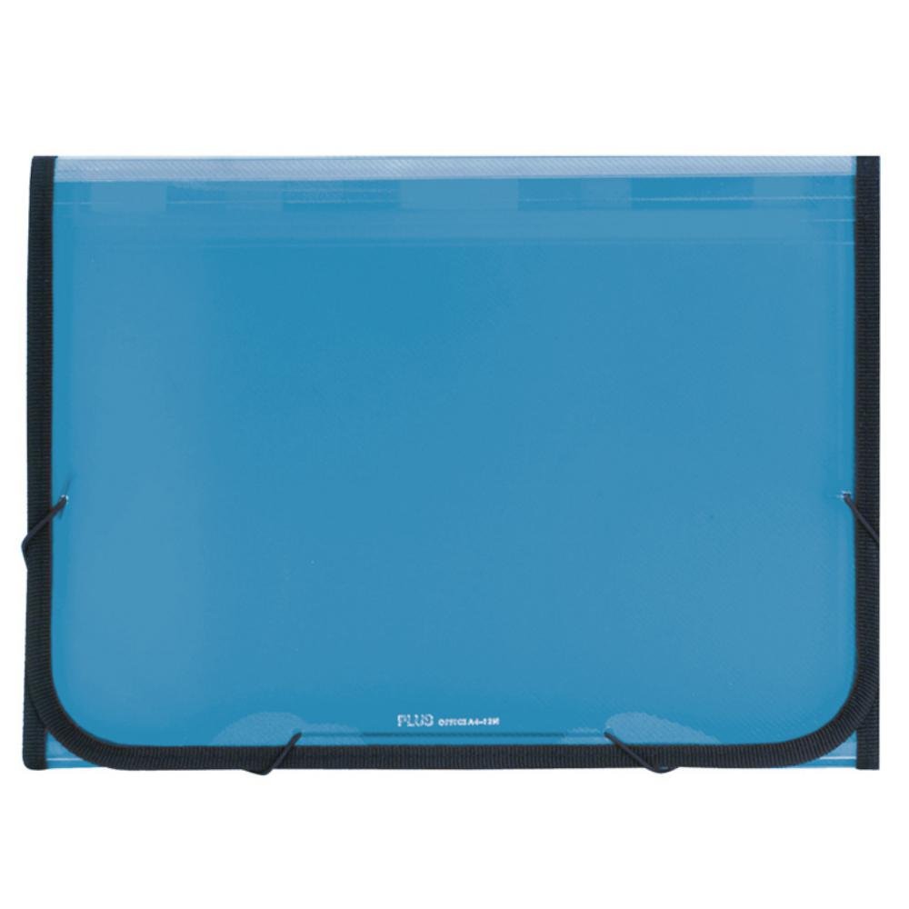 Carpeta Clasificadora Plus Office A4 Azul Traslúcida