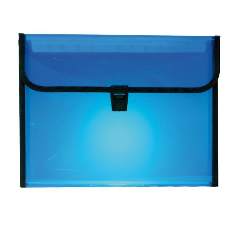 Carpeta Clasificadora Plus Office Broche A4 Azul Traslícida