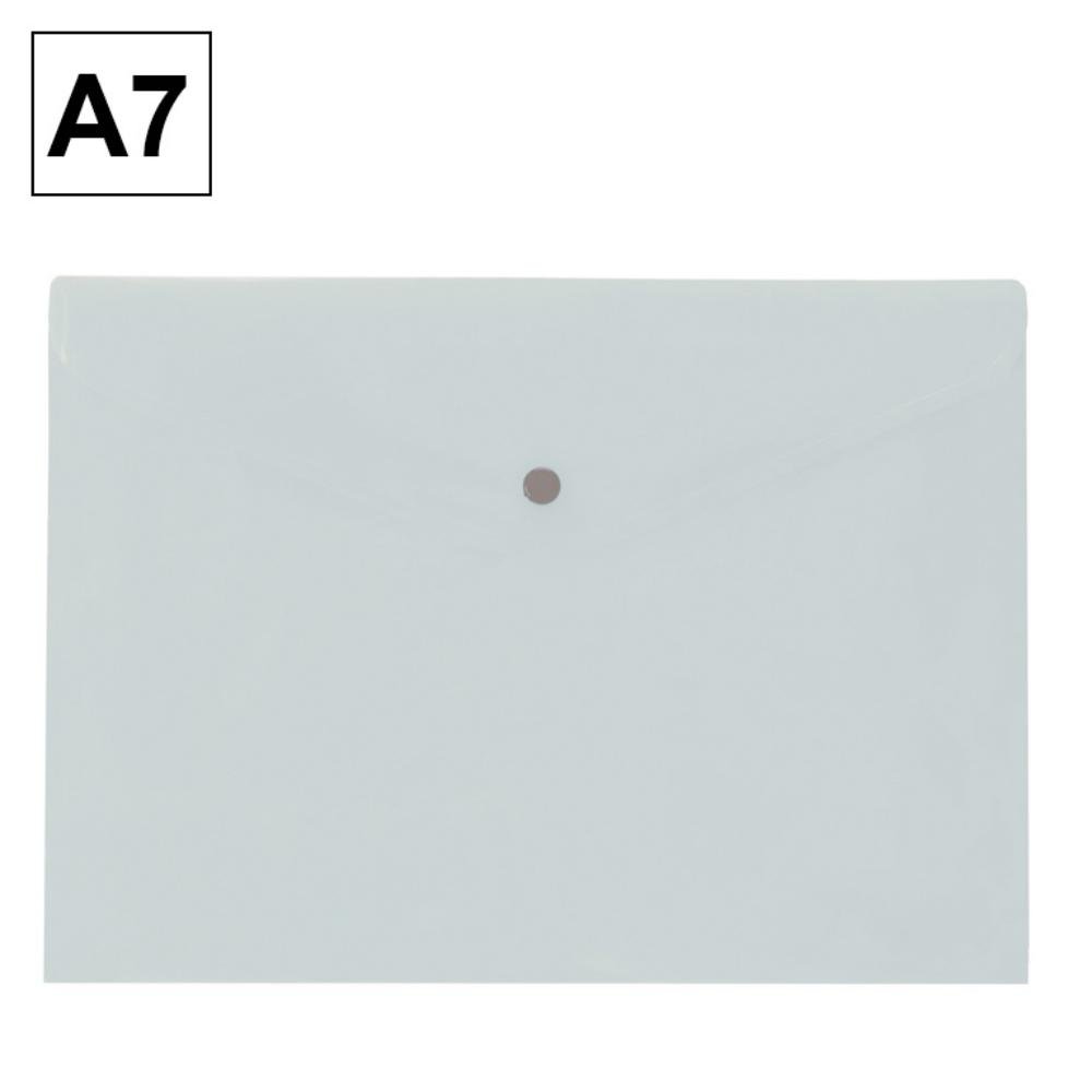 Sobre 2017 Plus Office A7 Plástico Apaisado Broche Transparente