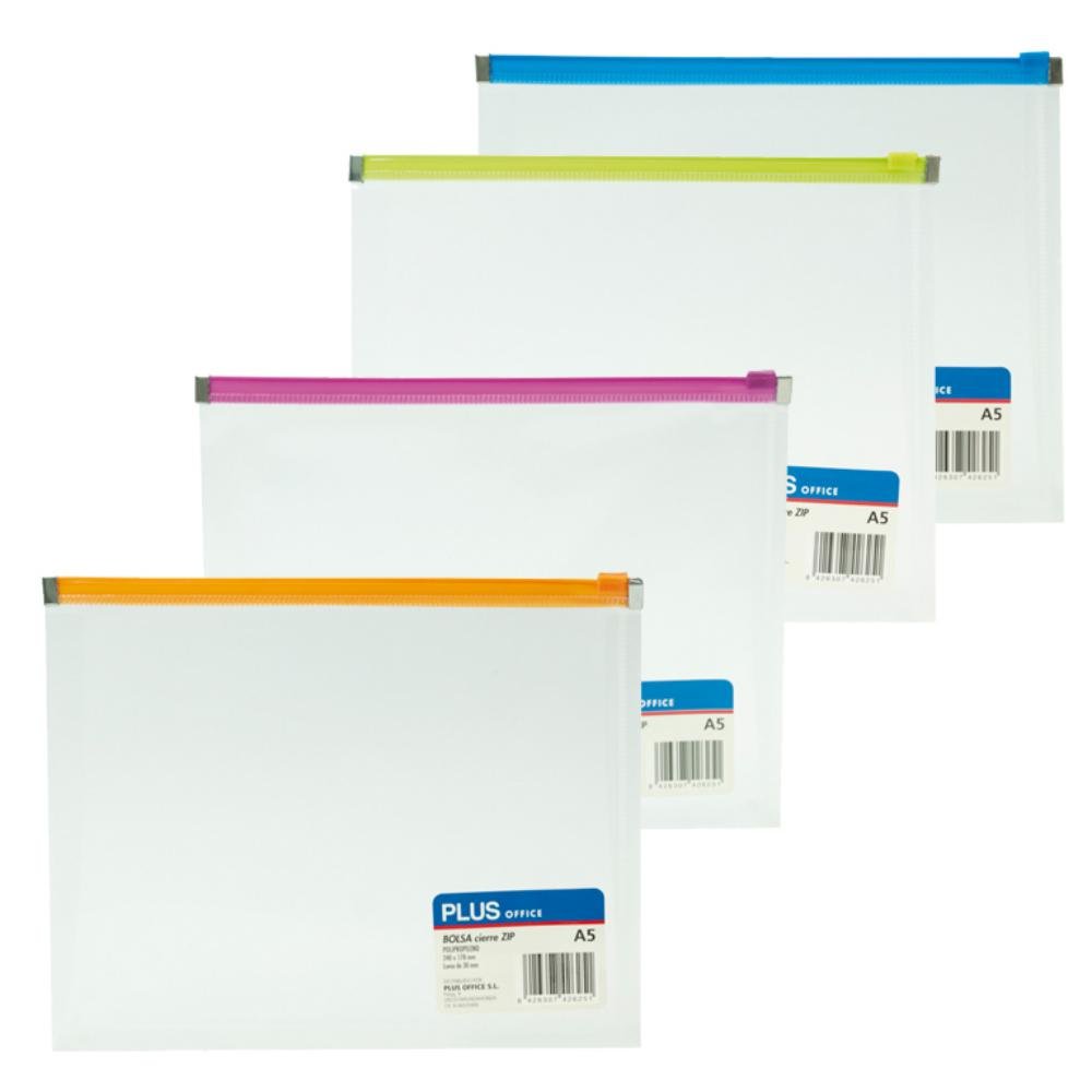 Bolsa Cierre Zip Plus Office A5 240 x 178 mm
