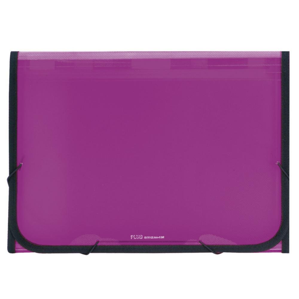 Carpeta Clasificadora Plus Office A4 Fucsia Traslúcida