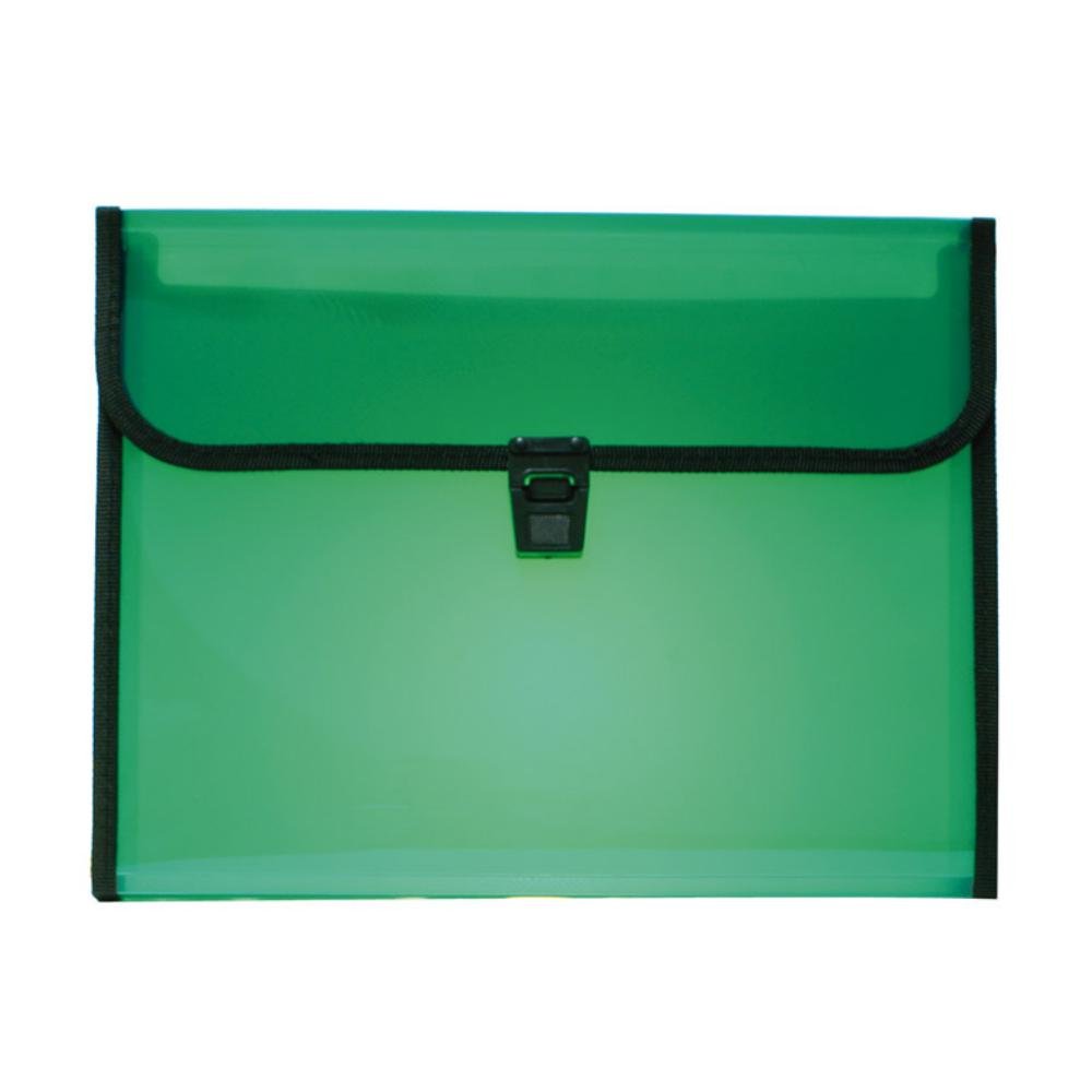Carpeta Clasificadora Plus Office Broche A4 Verde Traslúcida