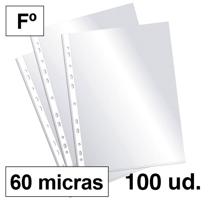 Fundas Multitaladro Office Everyday Folio 60 Micras Piel de Naranja 100Ud