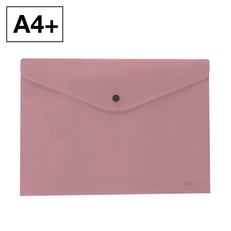 Sobre 2020 Plus Office A4+ Plástico Apaisado Broche Rosa Palo
