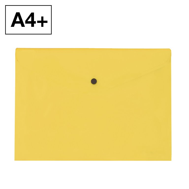 Sobre 2020 Plus Office A4+ Plástico Apaisado Broche Amarillo Tierra