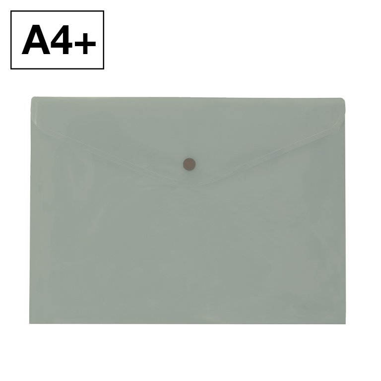 Sobre 2020 Plus Office A4+ Plástico Apaisado Broche Gris Manhattan