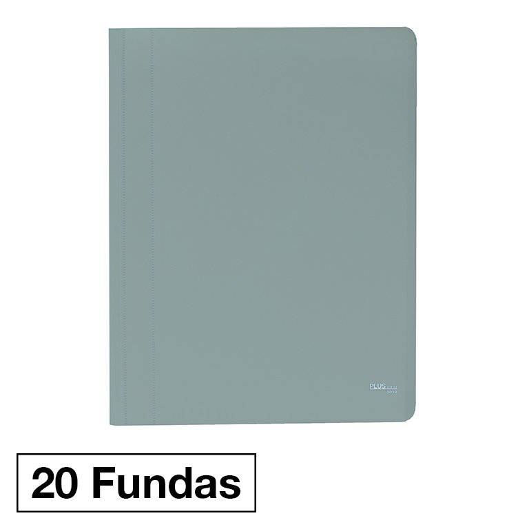 Carpeta Flexible Plus Office A4 PP Gris Manhattan 20 Fundas