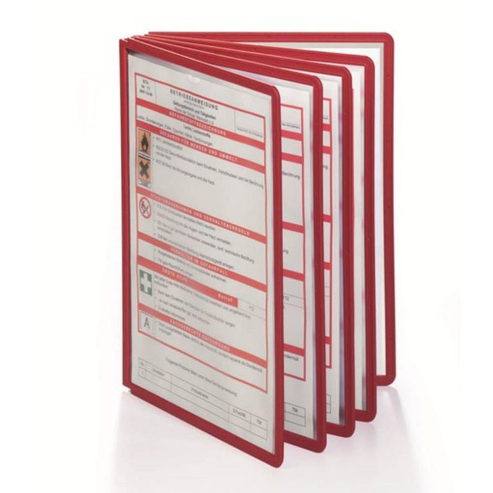Fundas para Clasificadores Durable Pivotes Rojo 5 ud.
