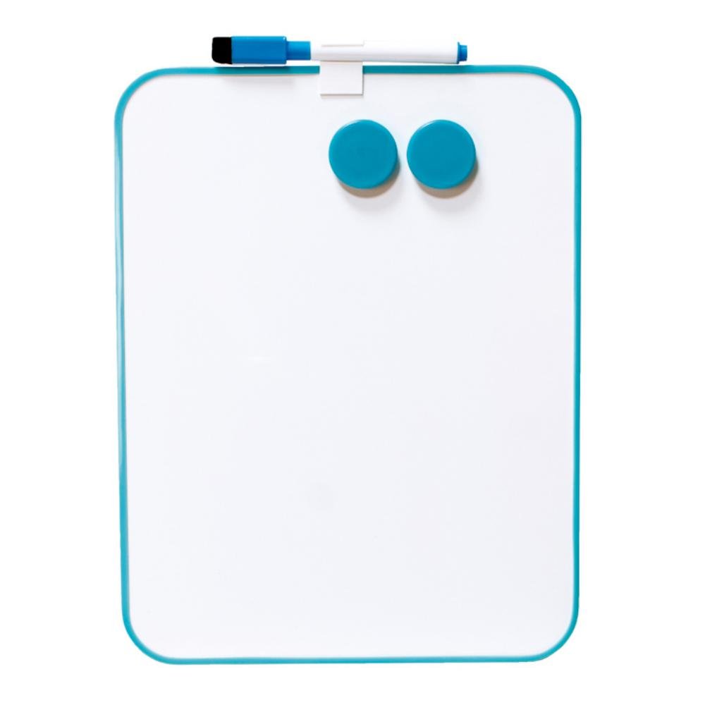 Pizarra Magnética Blanca Plus Office 216 x 280 mm Marco Azul