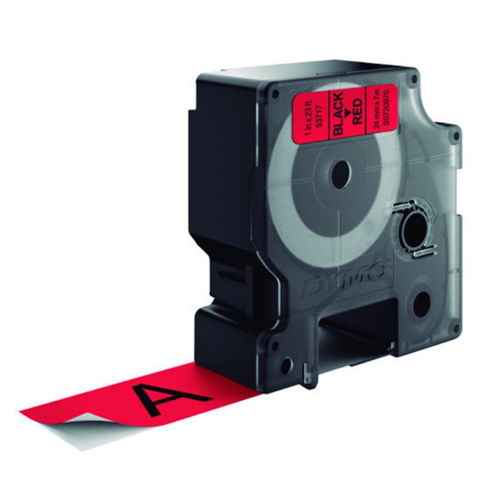 Cintas Dymo D1 Negro / Rojo Poliéster Permanente 24 mm x 7 m