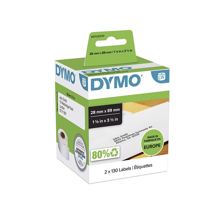 Etiquetas de Dirección Estándar Dymo LabelWriter 28 x 89 mm Blanco