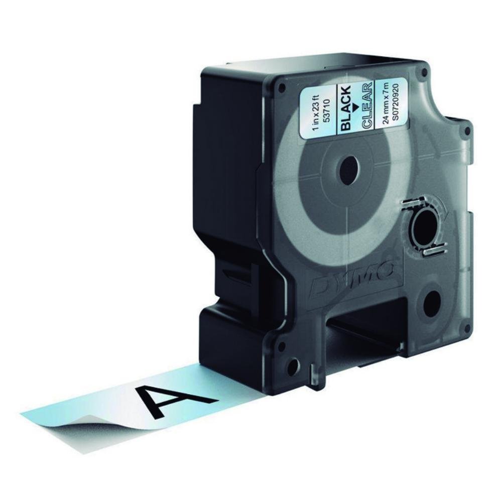 Cinta Dymo D1 Negro / Transparente 24 mm x 7 m
