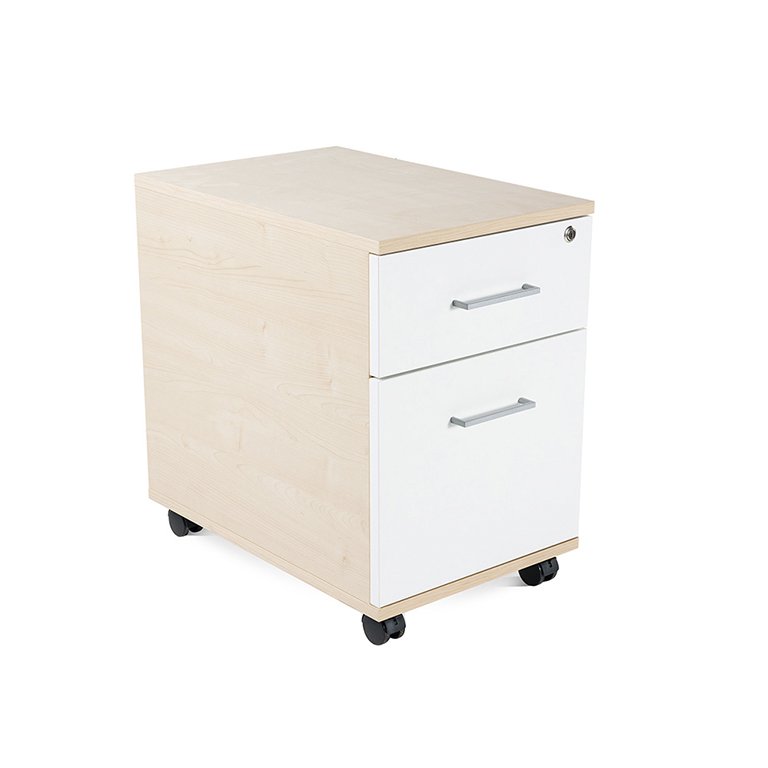 Cajonera Melamina Ruedas Rocada Haya/Blanco