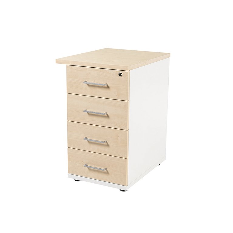Cajonera Melamina Rocada Blanco/Haya