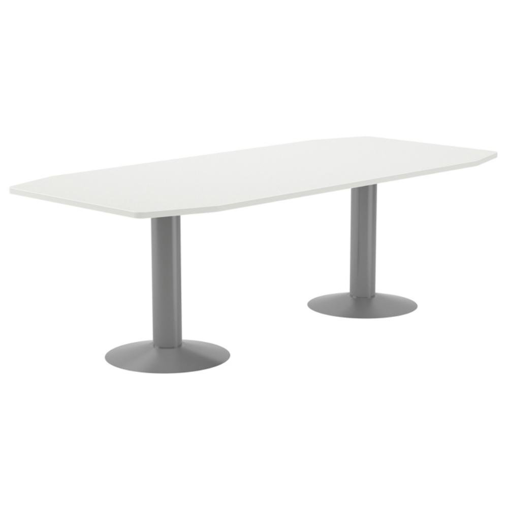 Mesa Rectangular Rocada Línea Meeting 220 x 100 x 72 cm Aluminio / Blanco