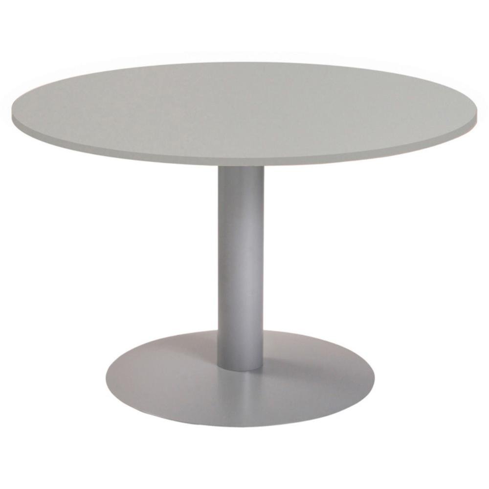 Mesa Redonda Rocada Línea Meeting 120 x 72 cm Aluminio / Blanco