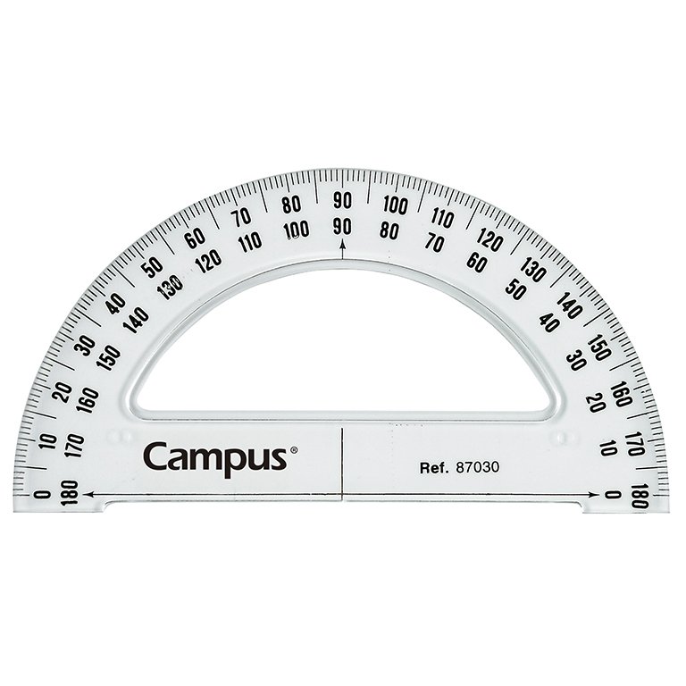 Transportador Semicírculo Campus Plástico 13 cm