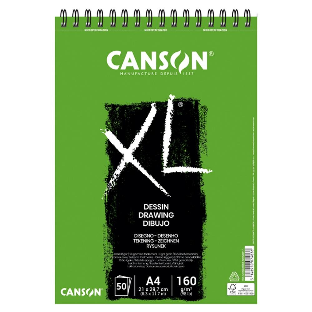 Bloc de Dibujo Canson Dessin A4 Espiral 50 Hojas 160g